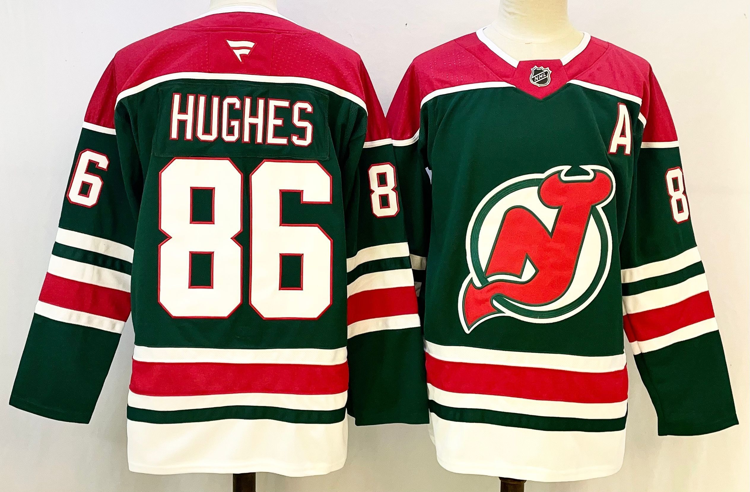 Men New Jersey Devils #86 Hughes Green 2026 Adidias NHL Jersey style 001